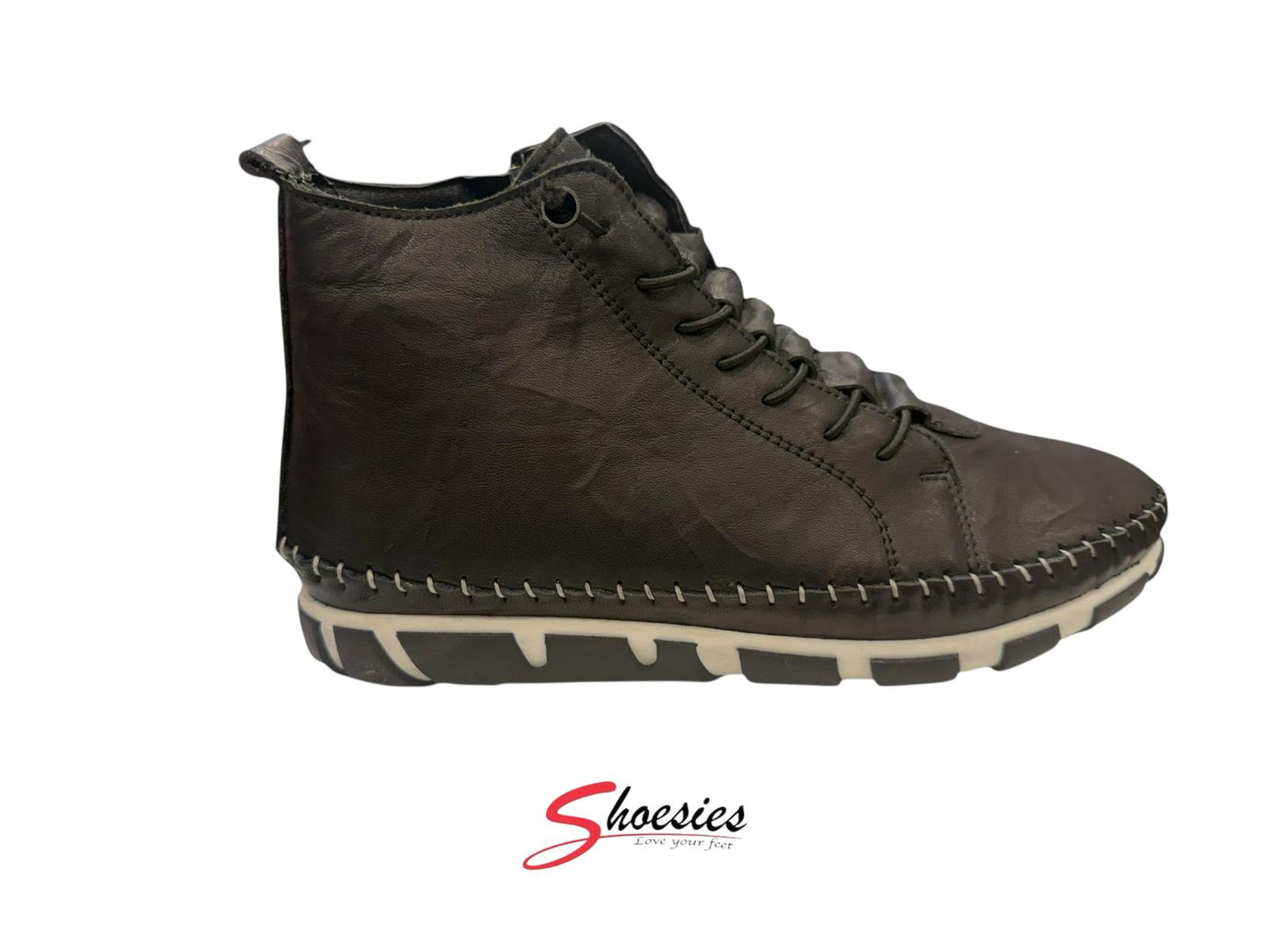 Cabello Christie Boot - Black Leather