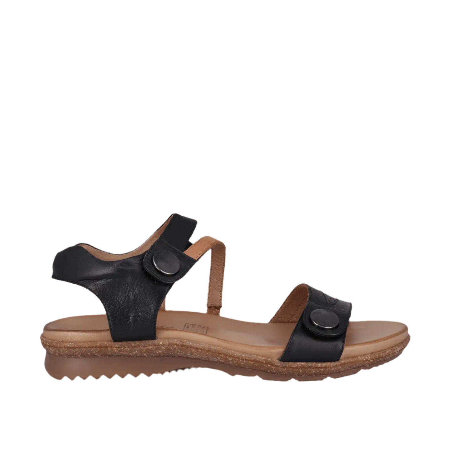 Cabello Audrey Sandal - Black Leather