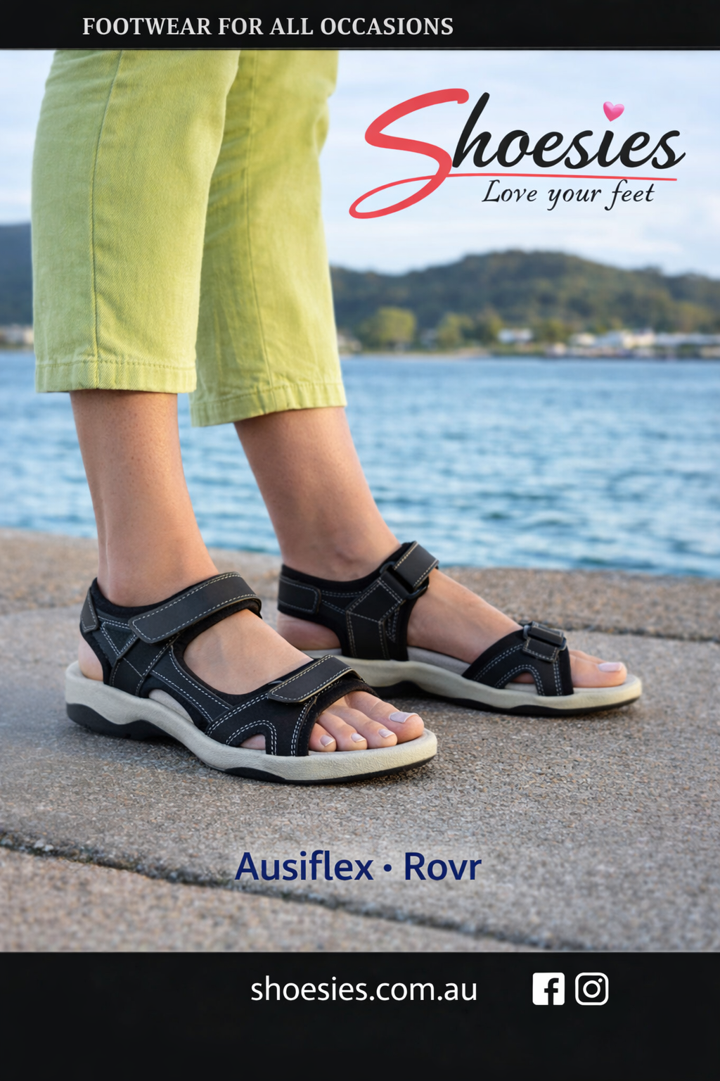 Ausiflex Rovr - Black Sandal
