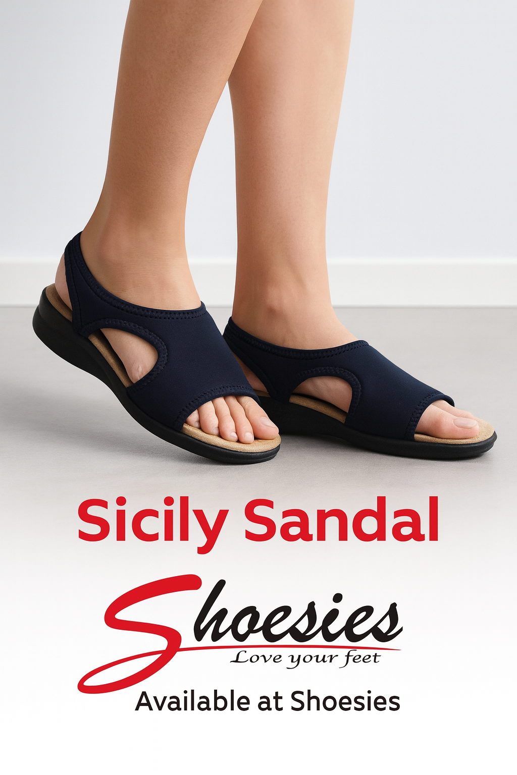Euroflex Sicily - Black Sandal
