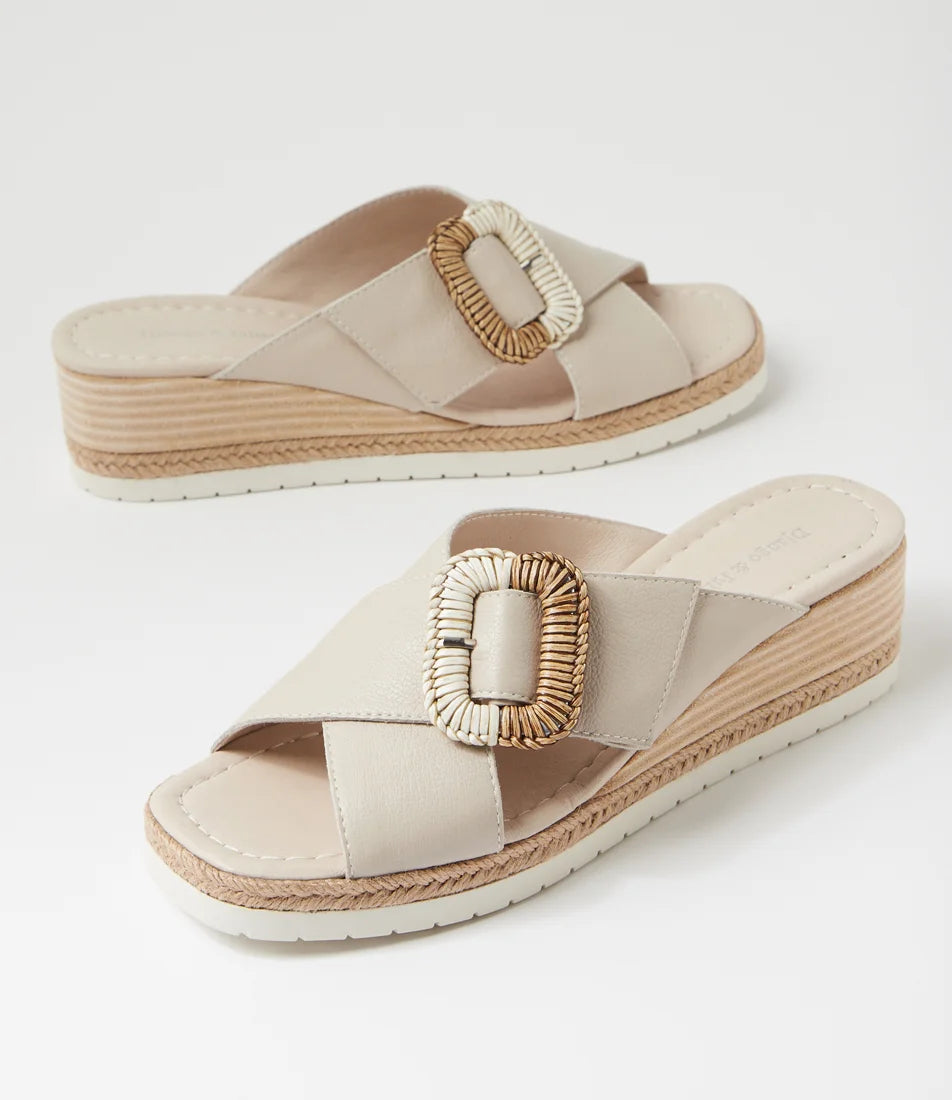 Django & Juliette Iveta Slide - Almond Leather