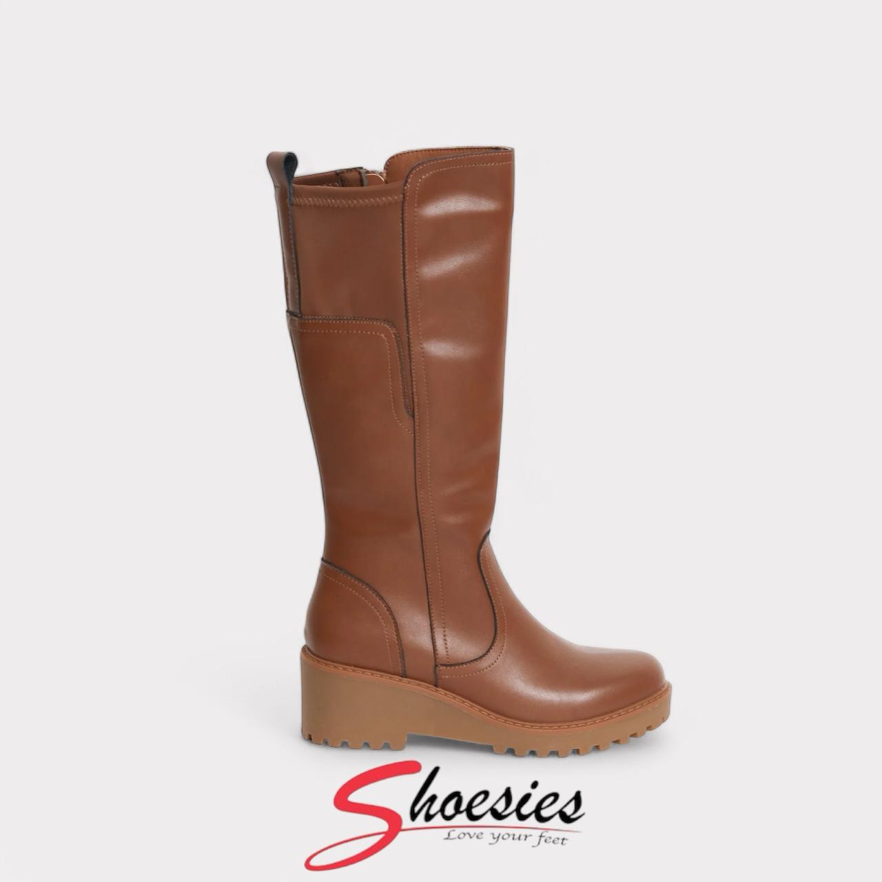 Bay Lane Nordic - Dark Tan Leather Knee Boot