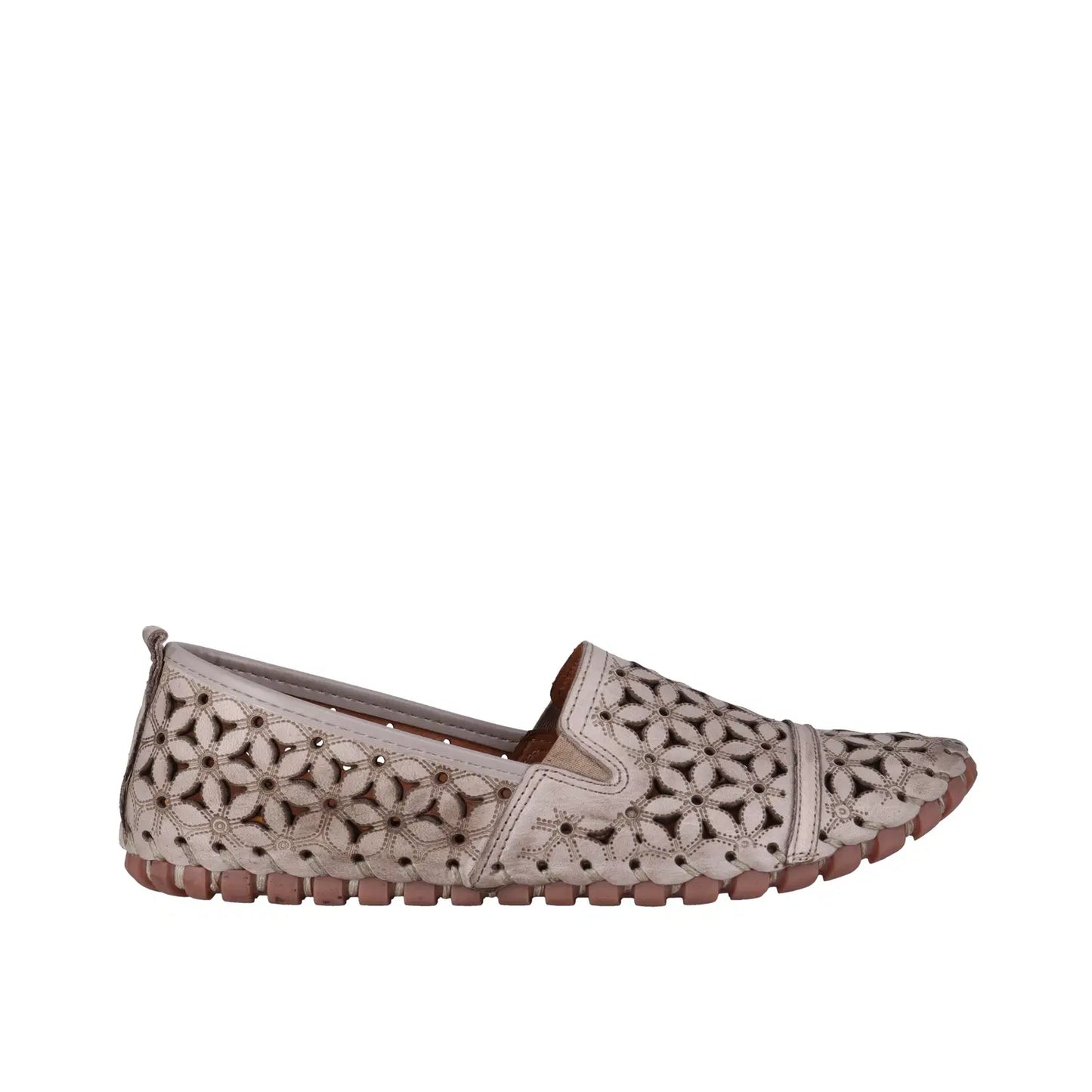 Cabello Muriel Flowerflow - Taupe Leather