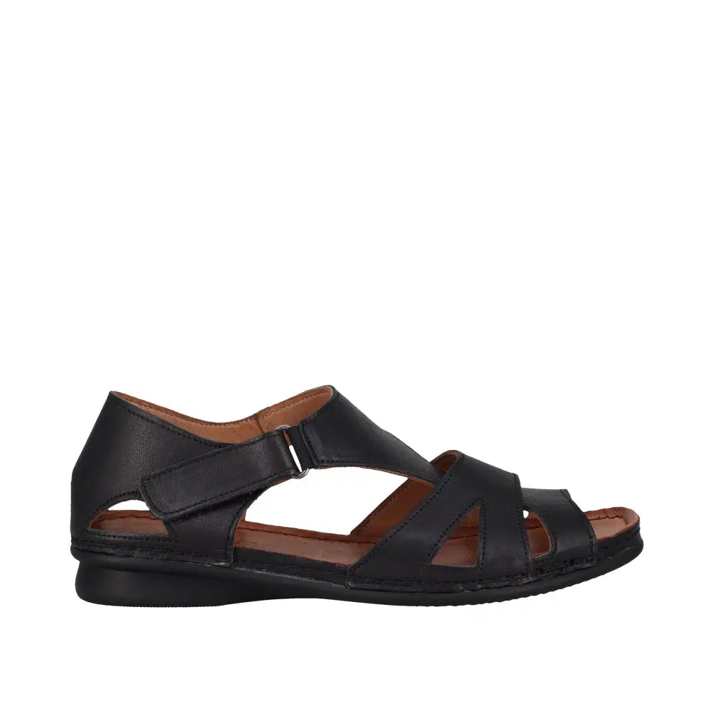 Cabello Mystic Sandal - Black Leather