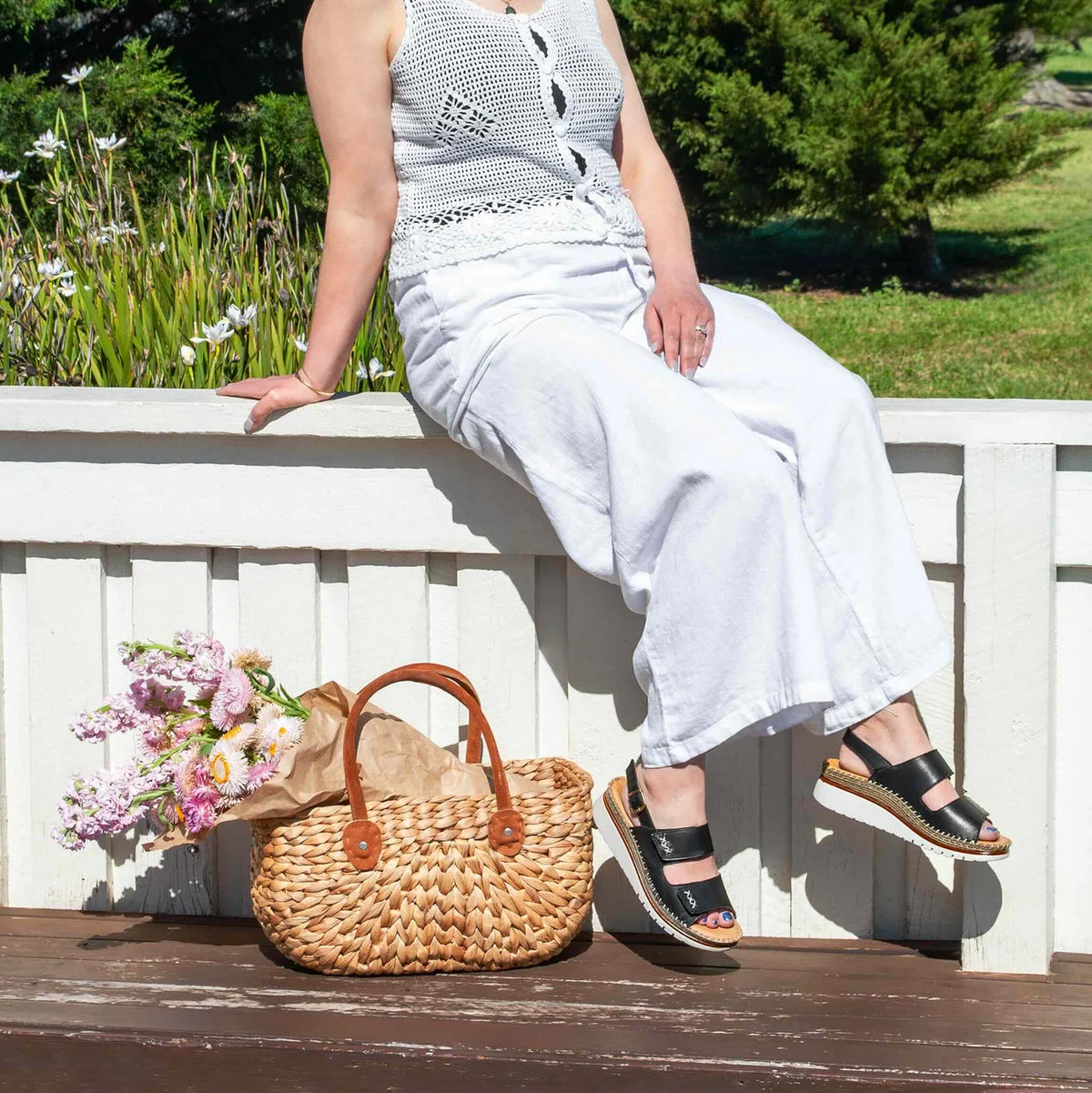 Sala Ocean Sandal – Black Leather