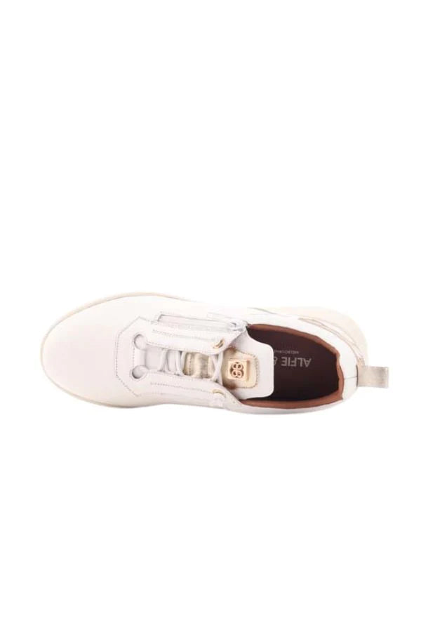 Alfie & Evie Tickler - White Gold Leather