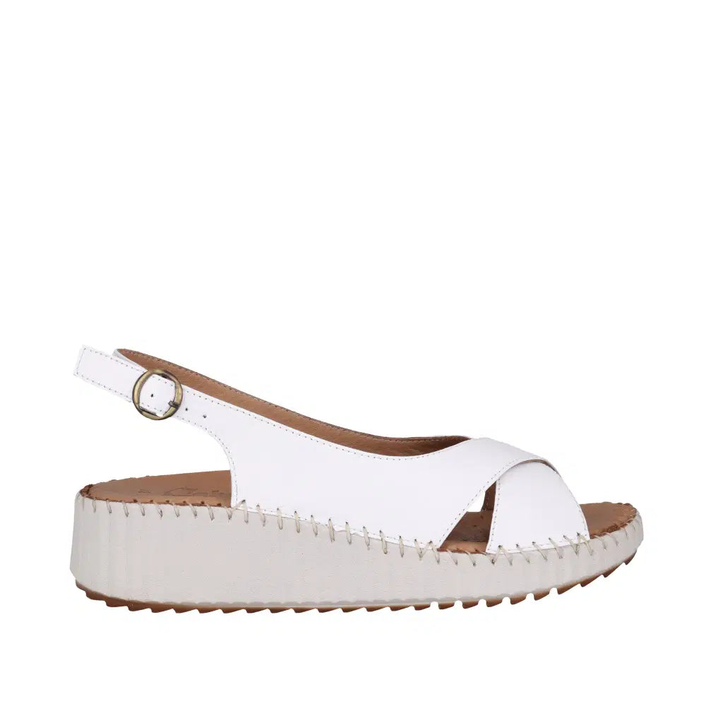 Cabello Tide Sandal - White Leather