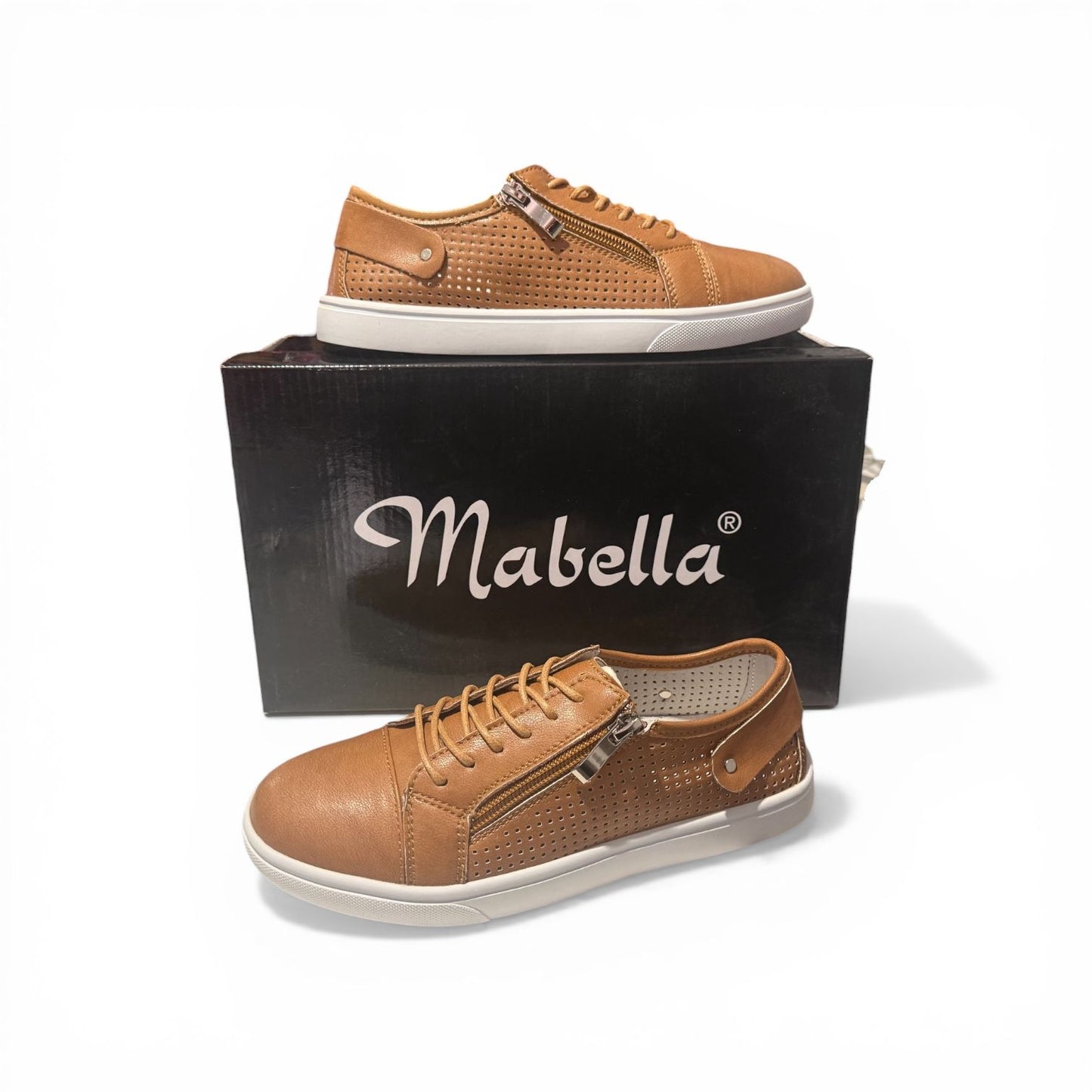 Mabella Milano Sneaker - Tan Leather
