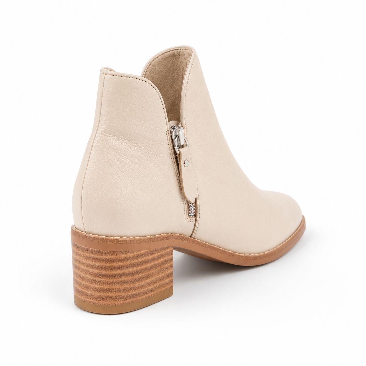 Django & Juliette Rollio Camel Natural Heel Leather Ankle Boots