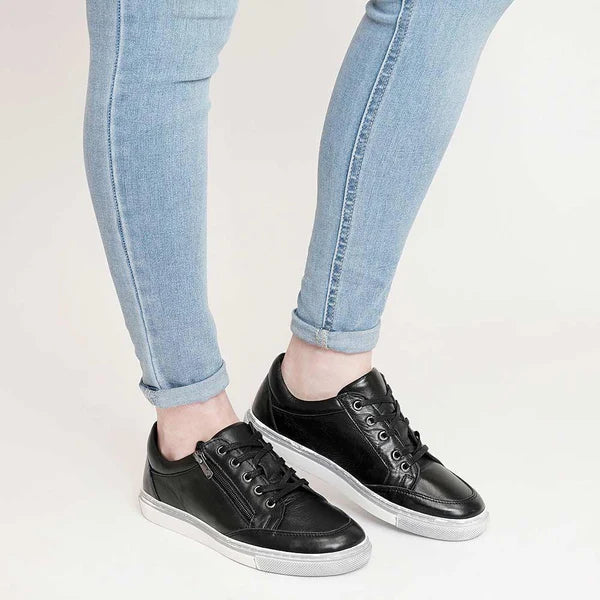 Sala Ronnie Leather Sneakers - Black