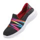 Mouna - Womens Flexi casual sport shoe - Black Multi