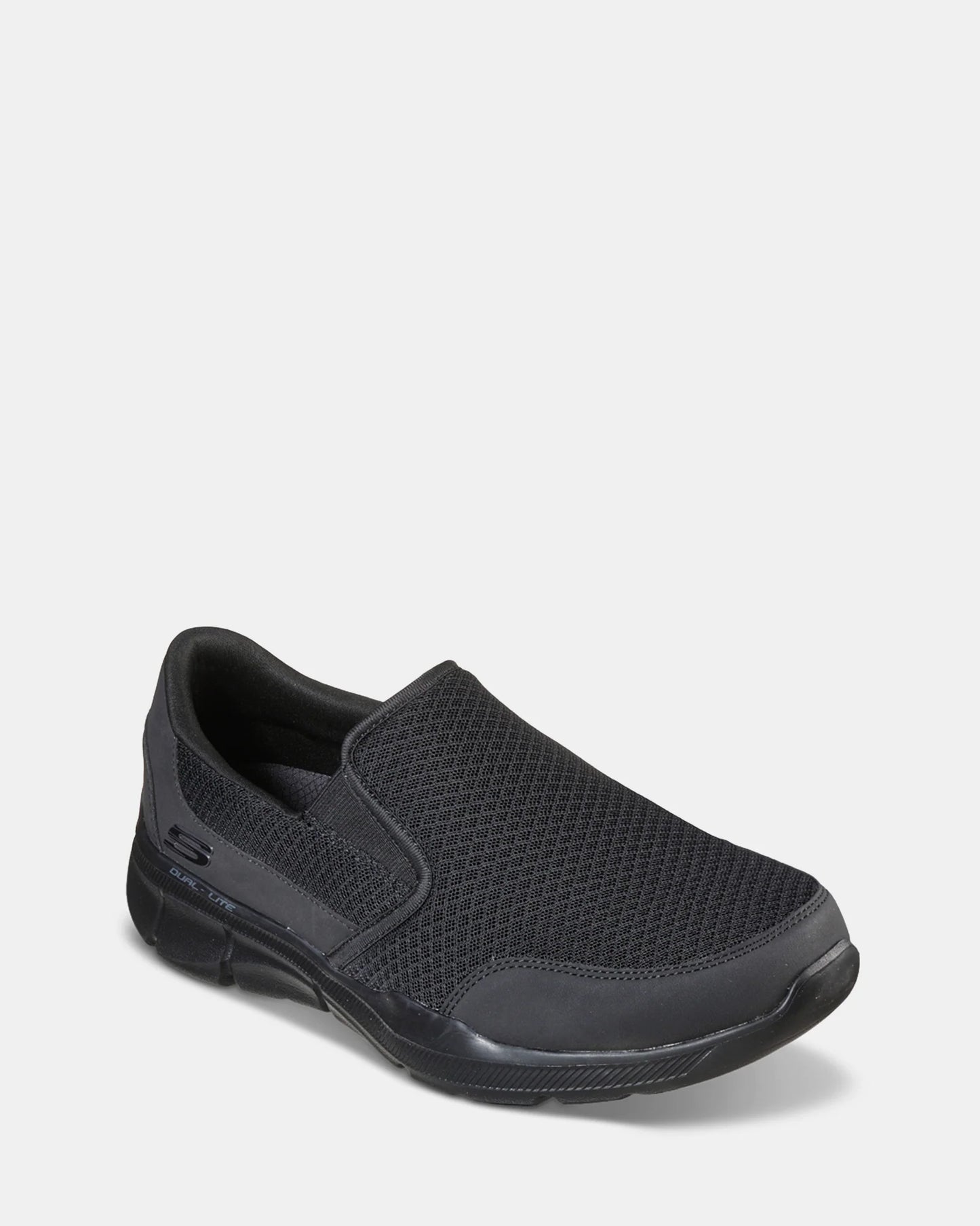 Men's Skechers Slip on Relaxed Fit: Equalizer 3.0 - Bluegate - Black/Black