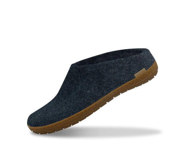 Glerups Felt Slip-On – Denim Natural Wool