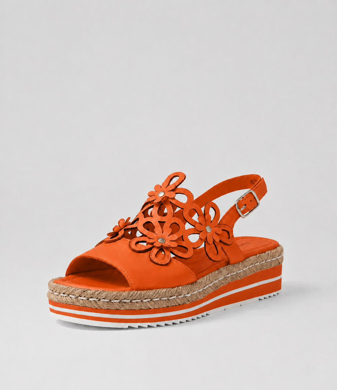 Django & Juliette Aldo Orange Leather Sandals
