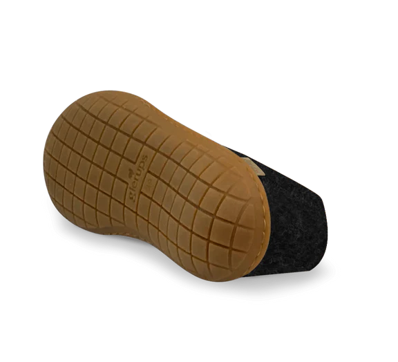 Glerups Felt Slip-On – Cranberry Natural Wool