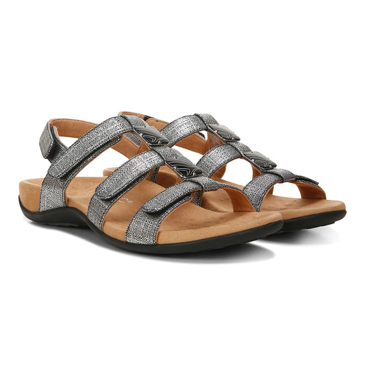 Vionic Amber Sandal - Black Metallic