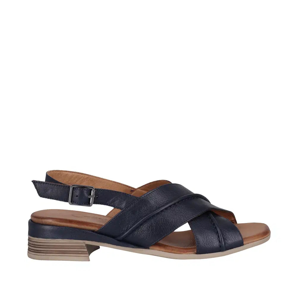 Cabello Anya Sandal - Navy Blue Leather
