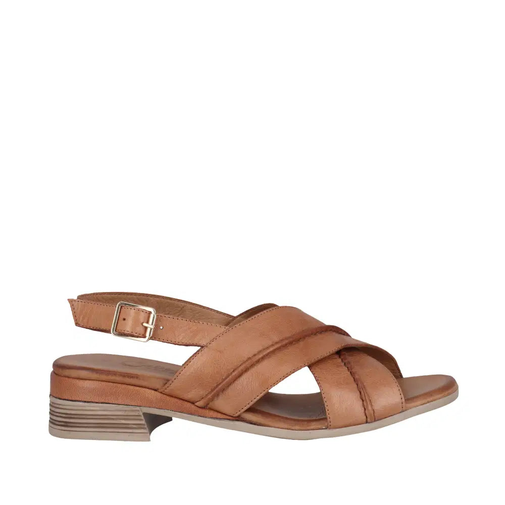 Cabello Anya Sandal - Tan Leather