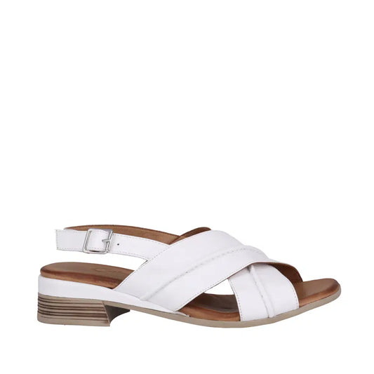 Cabello Anya Sandal - White Leather