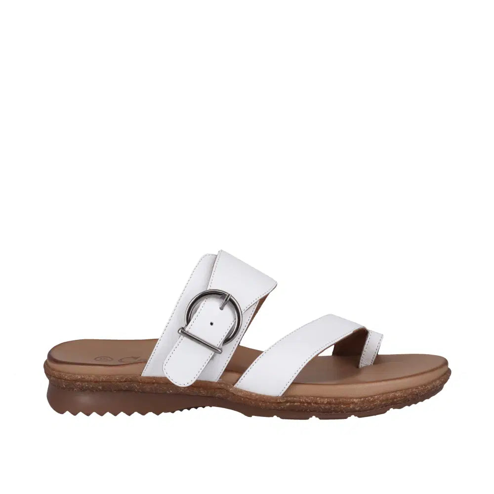 Cabello Archy Sandal - White Leather