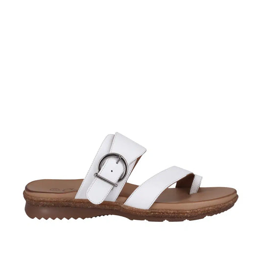 Cabello Archy Sandal - White Leather