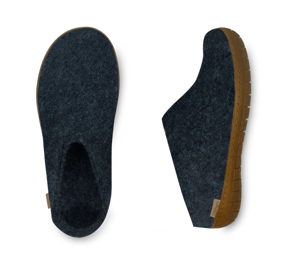 Glerups Felt Slip-On – Denim Natural Wool