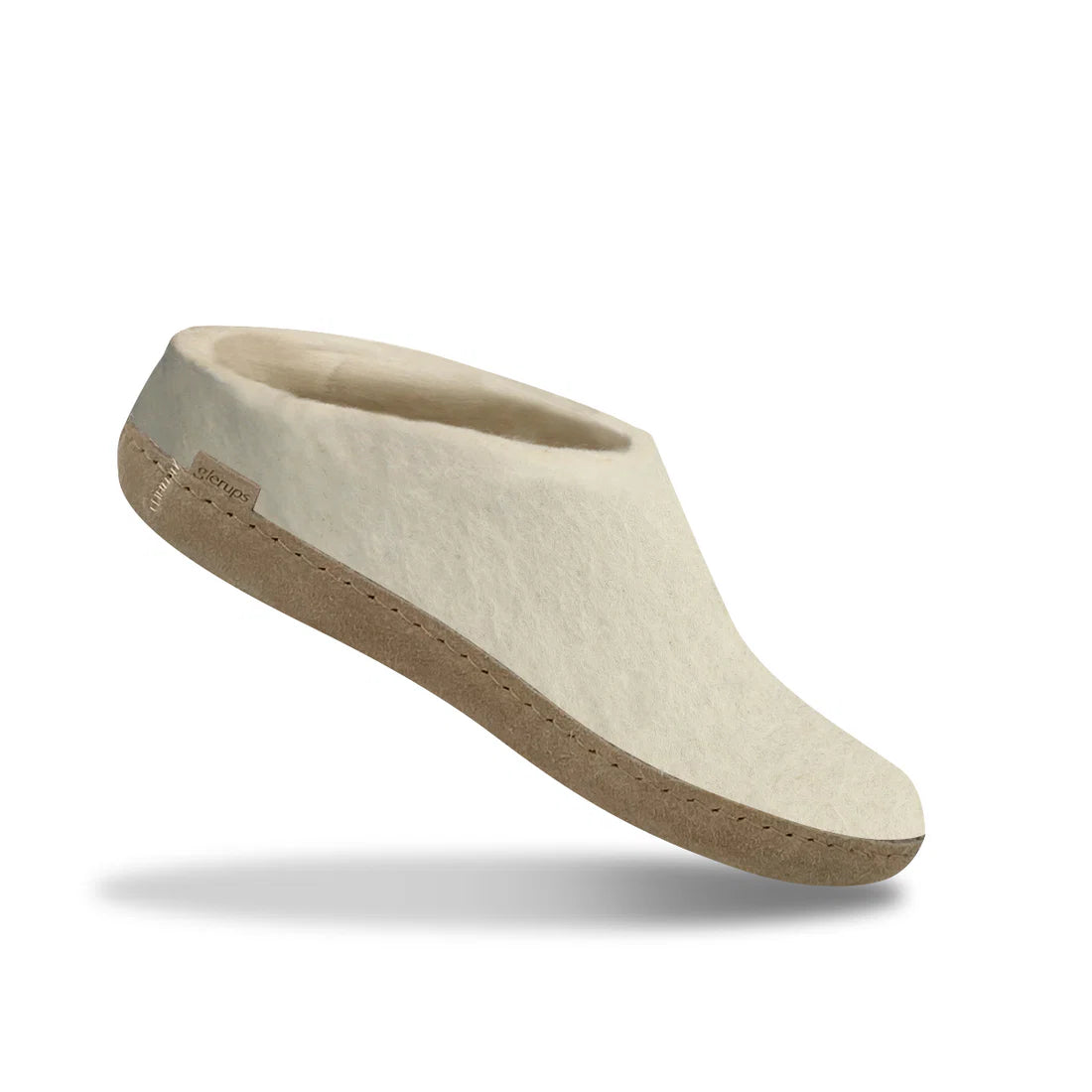 Glerups Felt Slip-On – White Natural Wool