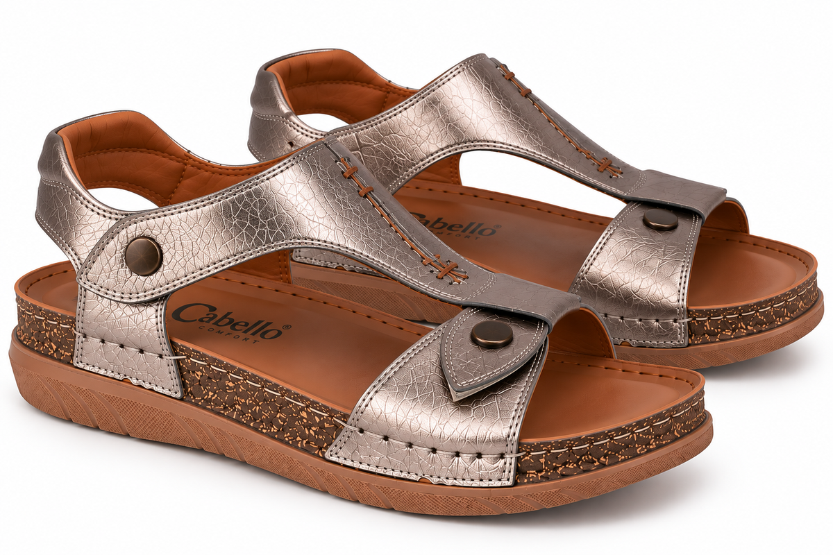 Cabello Cherry - Pewter Leather