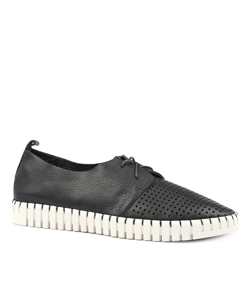 Huston Leather Sneakers - Navy