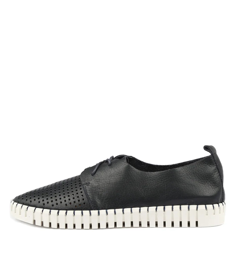 Huston Leather Sneakers - Navy