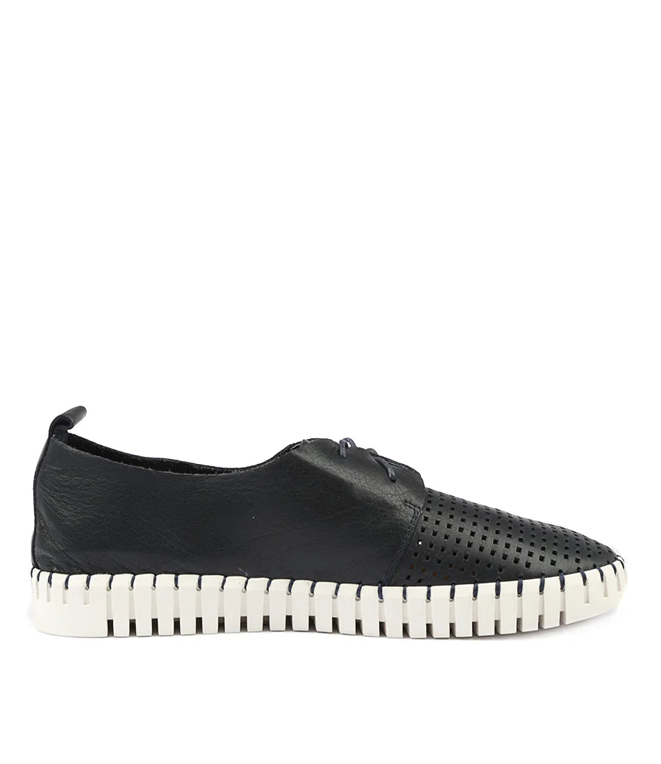 Huston Leather Sneakers - Navy