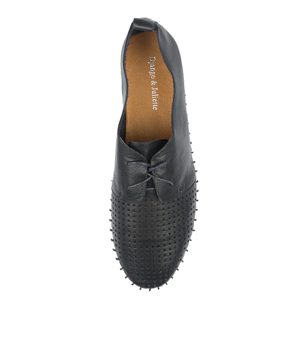Huston Leather Sneakers - Navy