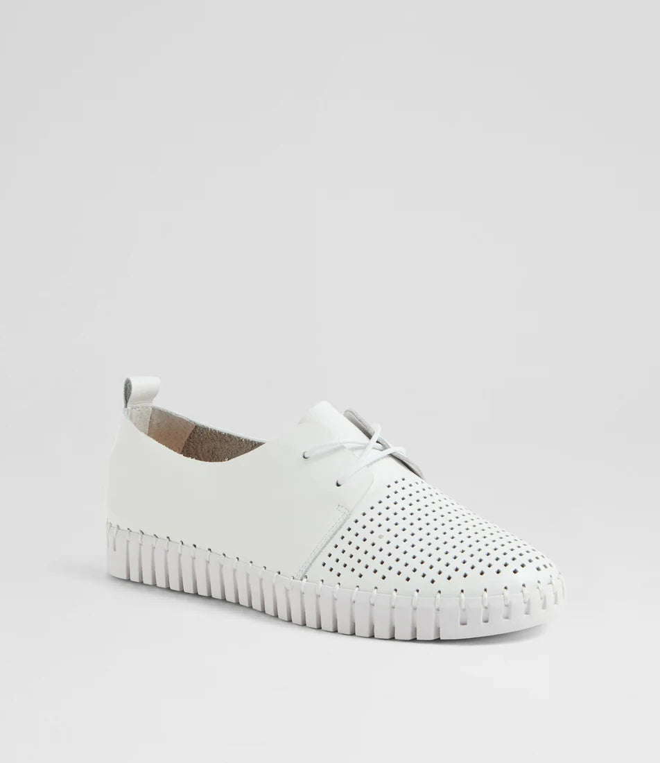 Huston Collage Print Patent Leather Sneakers - White