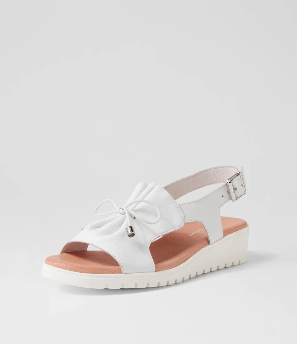 Django & Juliette Malika Cafe Leather - White