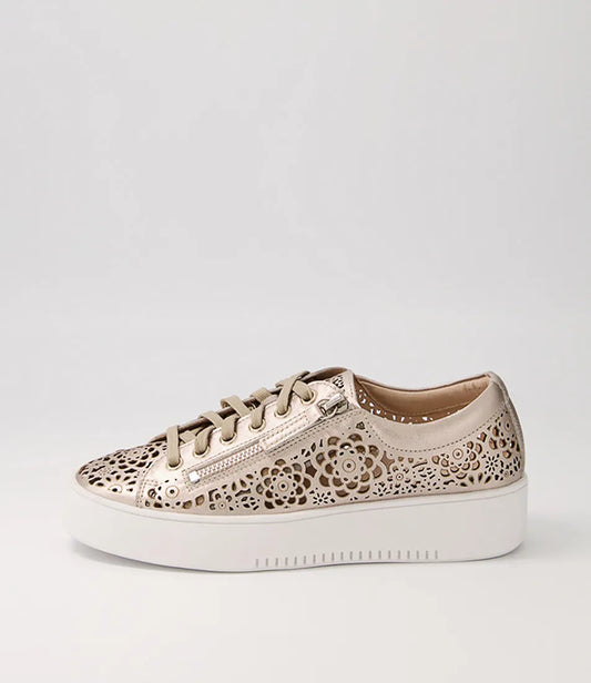 Leitha Platino Leather Sneakers Ws - DJango & Juliette