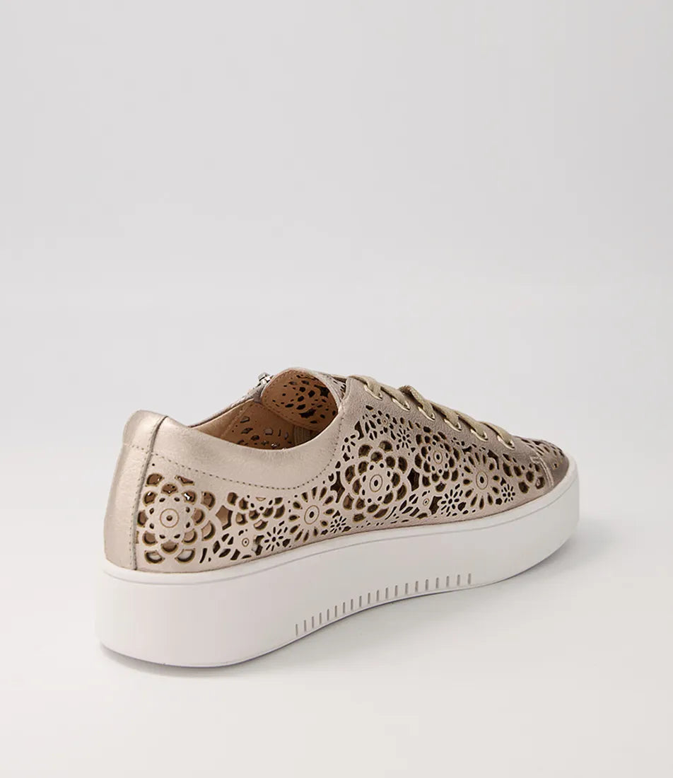 Leitha Platino Leather Sneakers Ws - DJango & Juliette