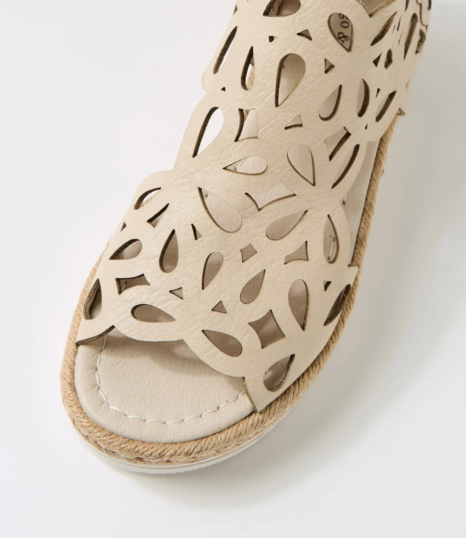 Django & Juliette Adely - Vanilla Leather Sandals