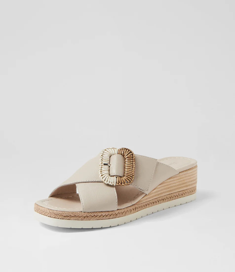 Django & Juliette Iveta Slide - Almond Leather