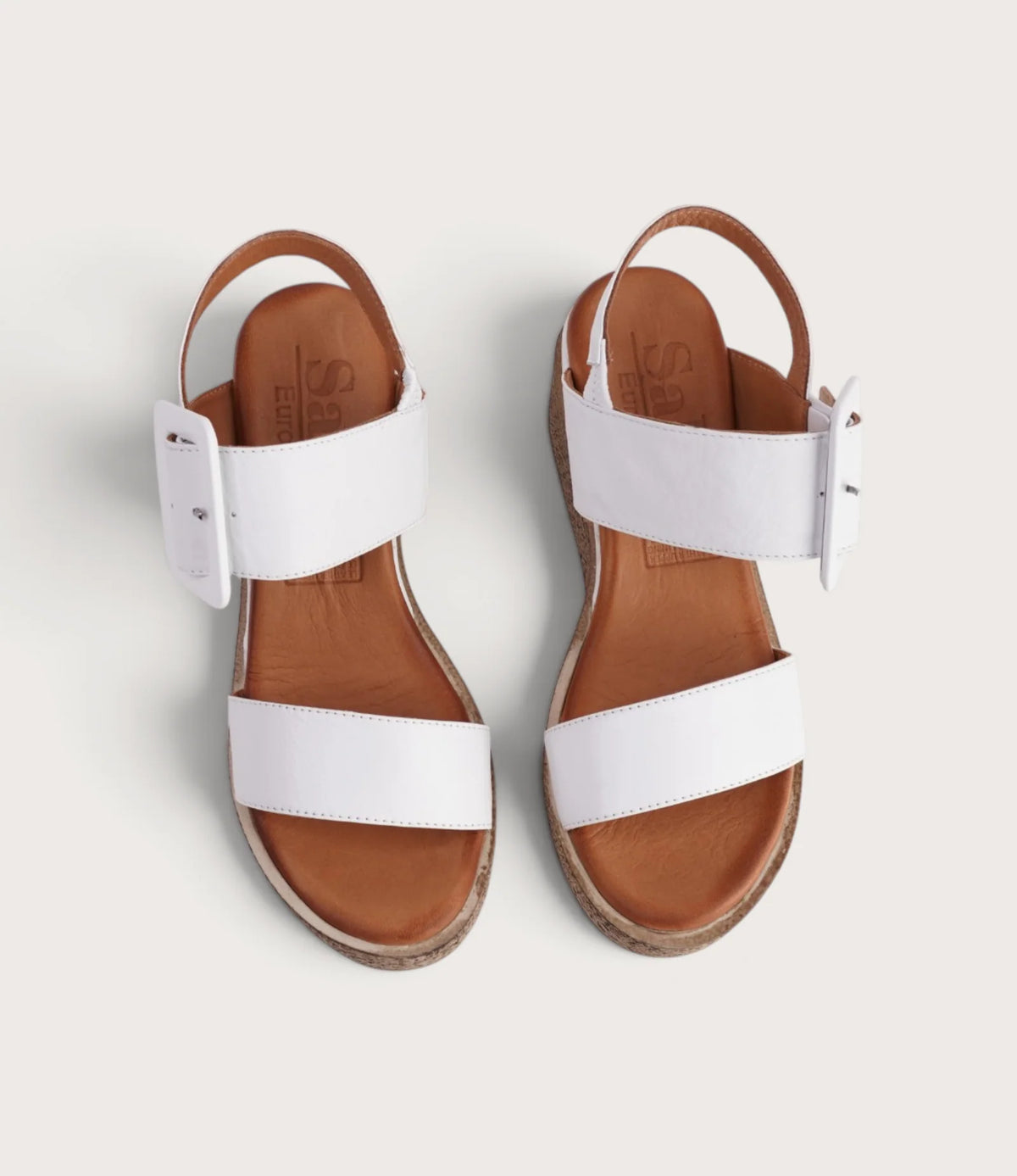 Sala Los Altos – White Leather Wedge Sandals