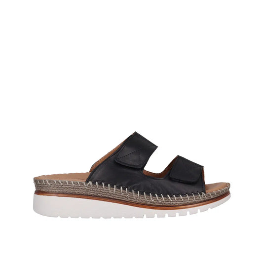 Cabello Dual Slide - Black Leather