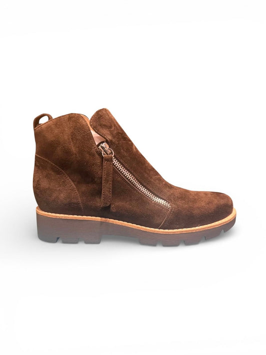 DOTTIZ by Django & Juliette Suede Leather Ankle Boot - Chocolate