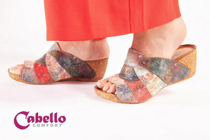 Cabello Hannah Wedge - Multi Leather