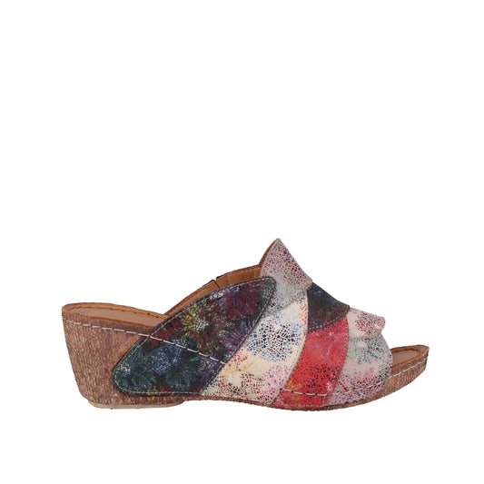 Cabello Hannah Wedge - Multi Leather