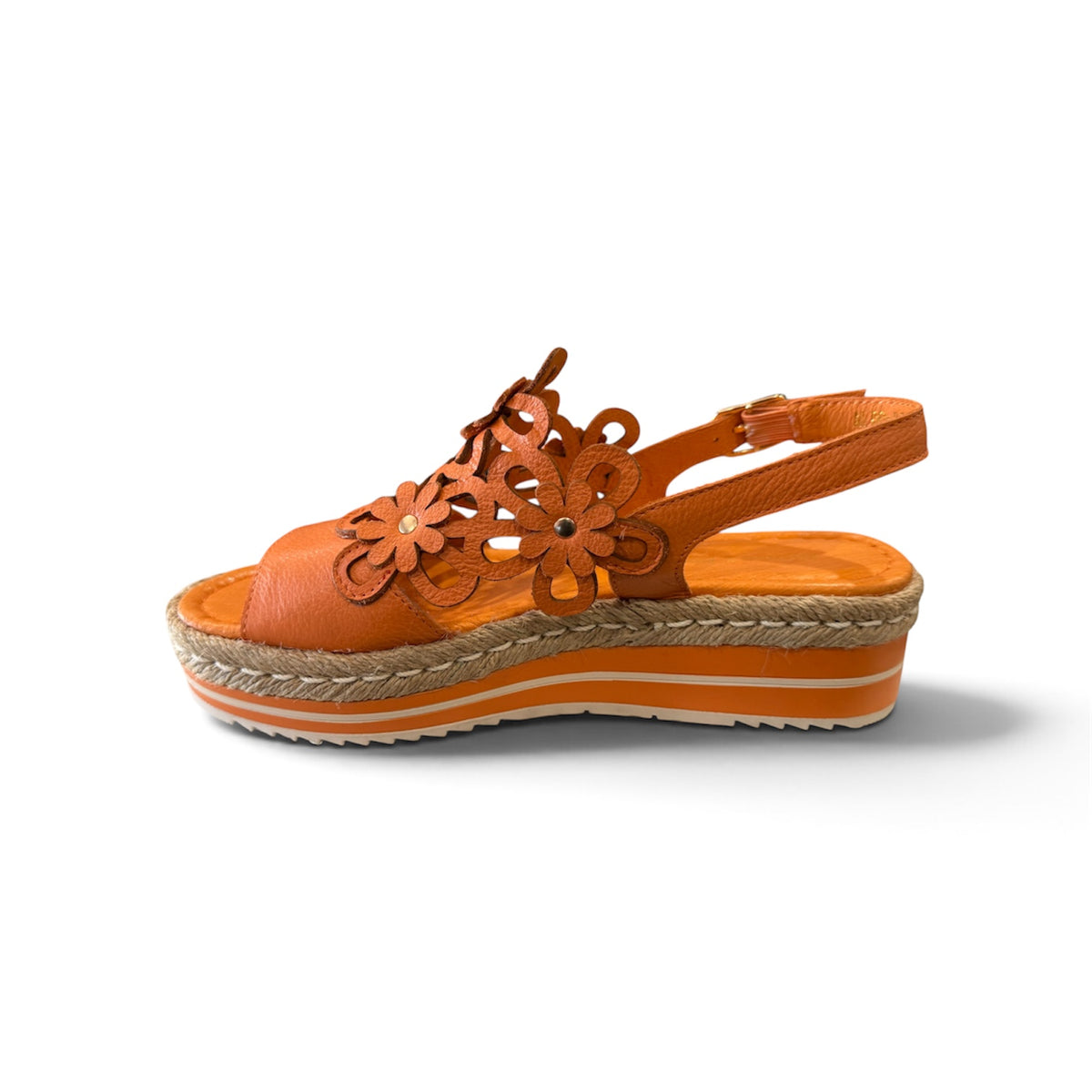 Django & Juliette Aldo Orange Leather Sandals