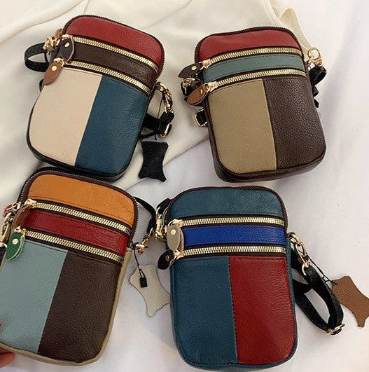 Cross Body Bag in Leather - Various Designer Colours