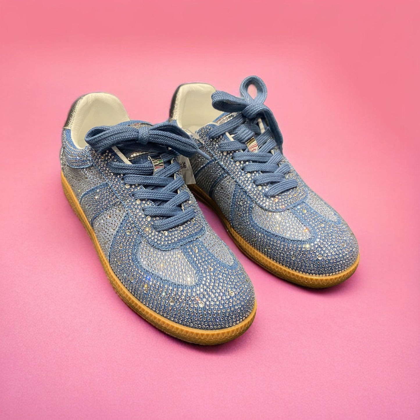 Denim Colour fashion bling sneaker LVSNKVEL - Blue