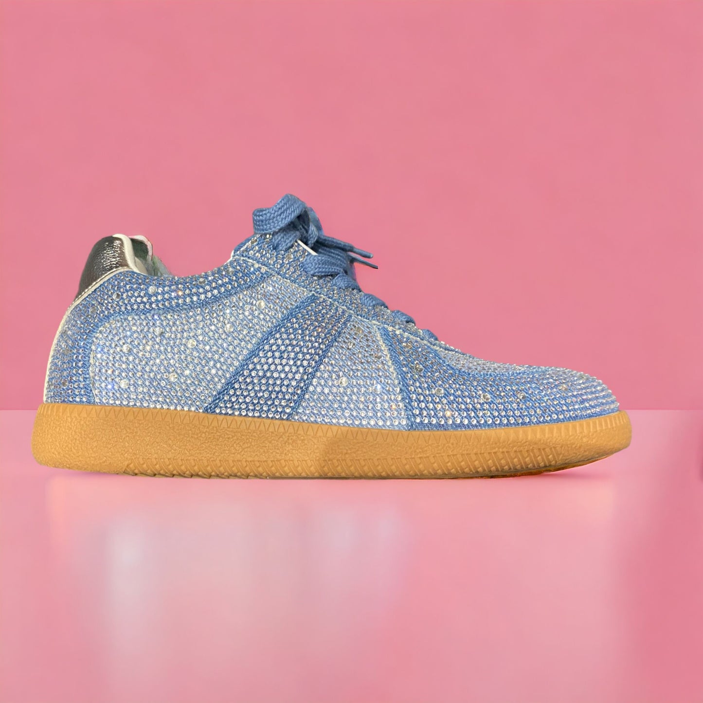 Denim Colour fashion bling sneaker LVSNKVEL - Blue