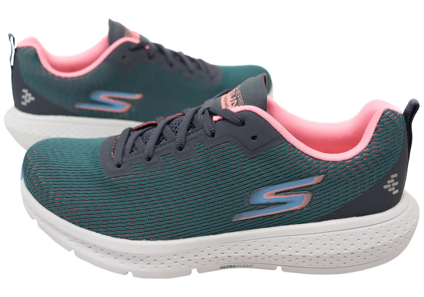 Skechers Womens GORun Supersonic Comfortable Athletic Shoes - Charcoal Pink