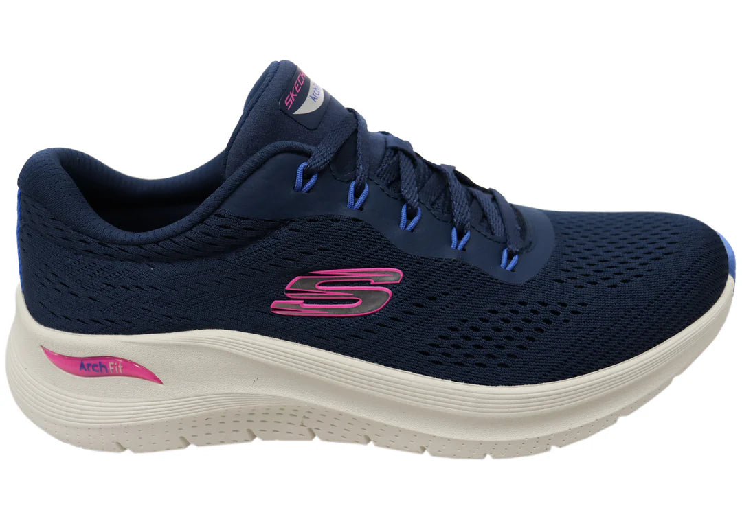 Skechers Womens Arch Fit 2.0 Big League Comfortable Shoes - Navy