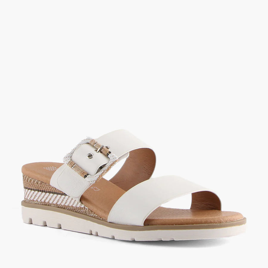 Bay Lane River Wedge Sandal - White